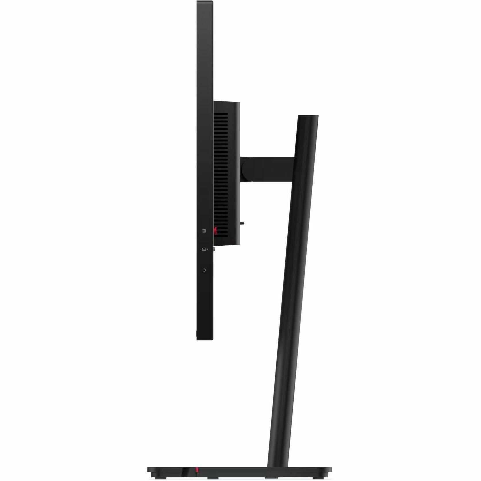 Alt View 5. Lenovo - Lenovo ThinkVision T27QD-40 27" Class WQHD LED Monitor - 16:9 - Eclipse Black - 27" Viewable - In-plane Switching (IPS) - Eclipse Black.