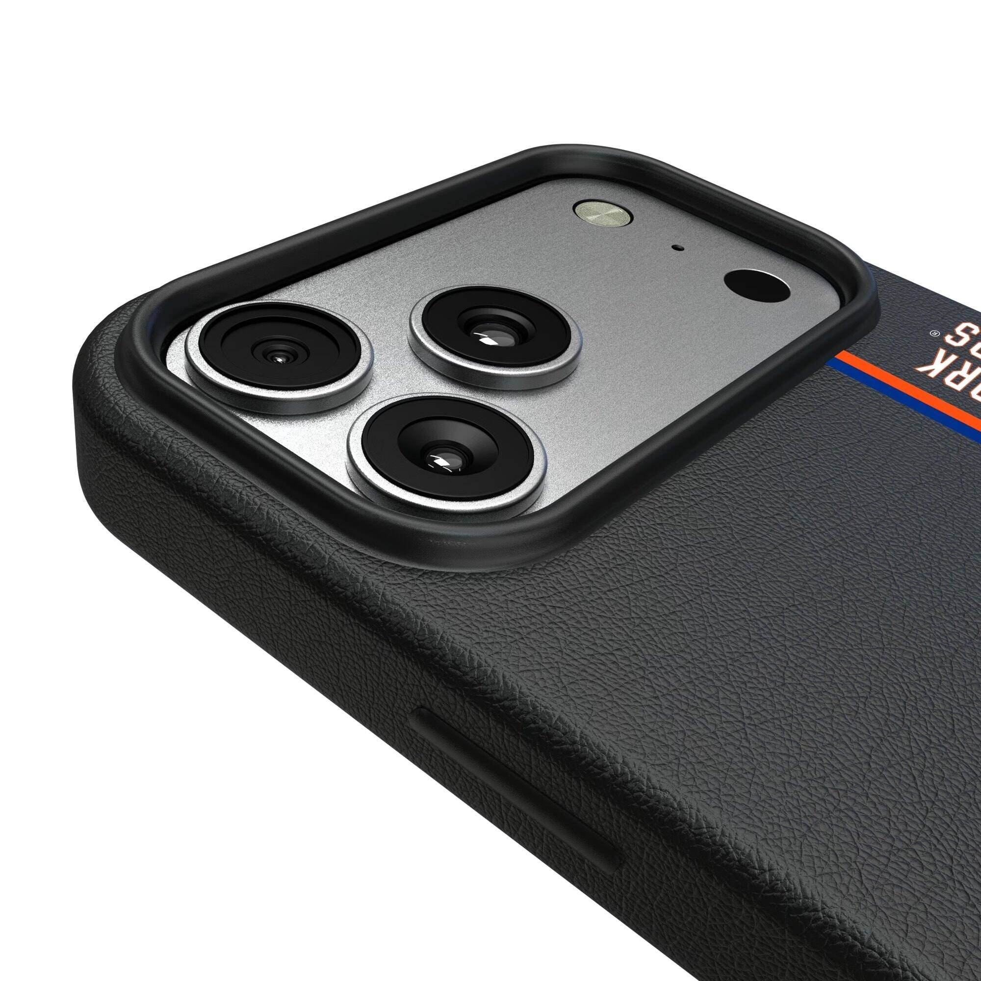 Alt View 2. Keyscaper - Black New York Islanders Sidebar Magnetic iPhone Case - 16 Plus - Black.