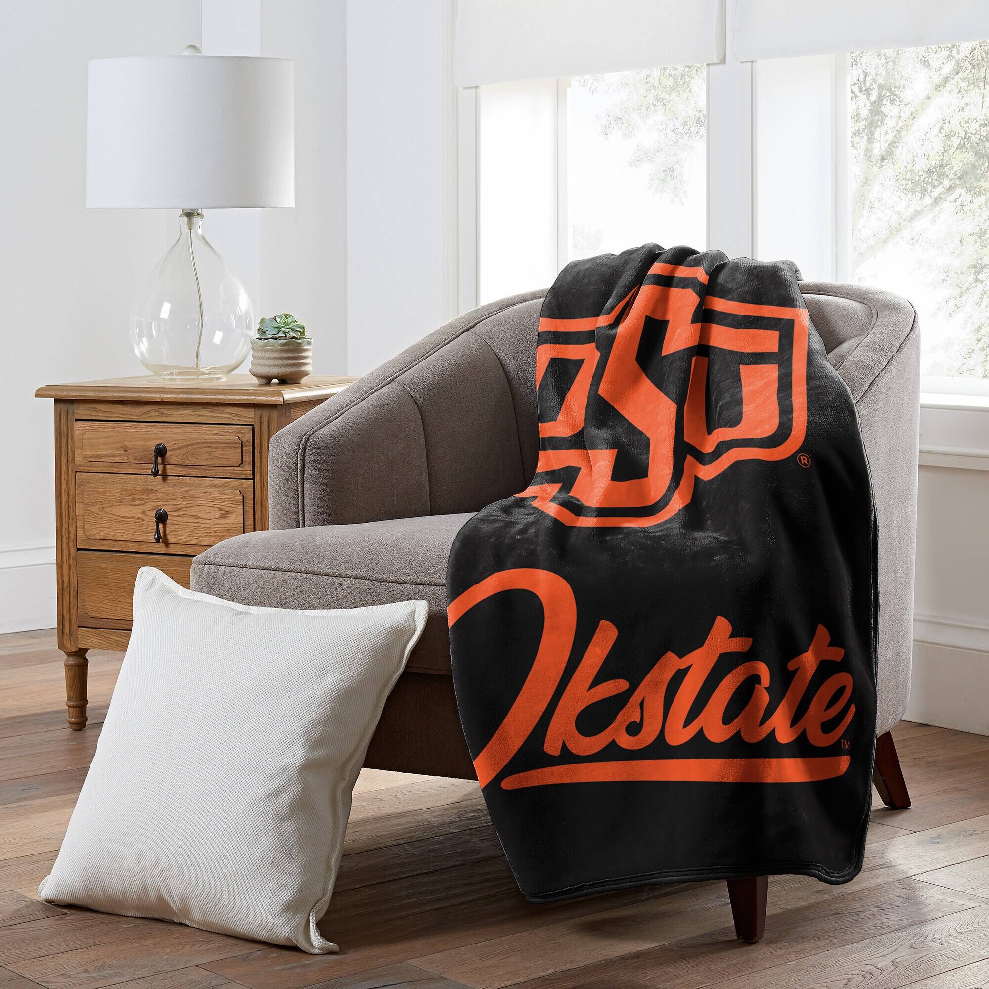 Alt View 1. Northwest - Oklahoma State Cowboys 50" x 60" Signature Raschel Plush Throw Blanket - Multicolor.