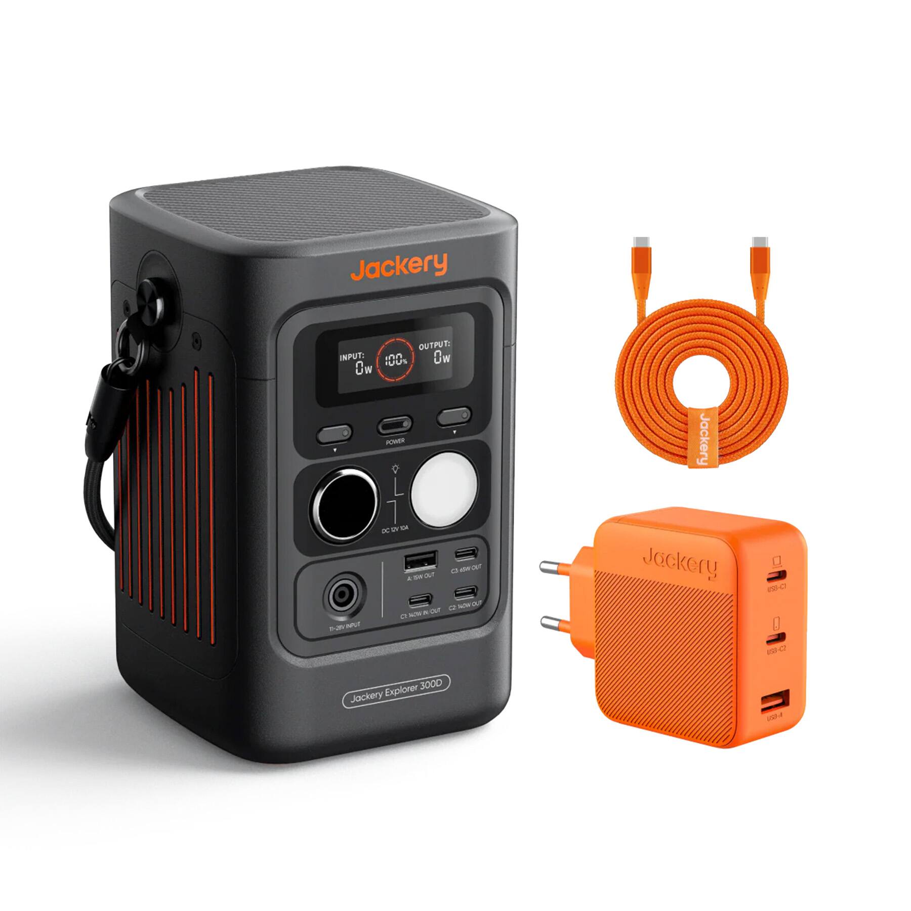 Jackery OUTPUT: 100W  
INPUT: 100W  
0W  
0W  
Jackery  
Jackery Explorer 3000  
Jackery 204