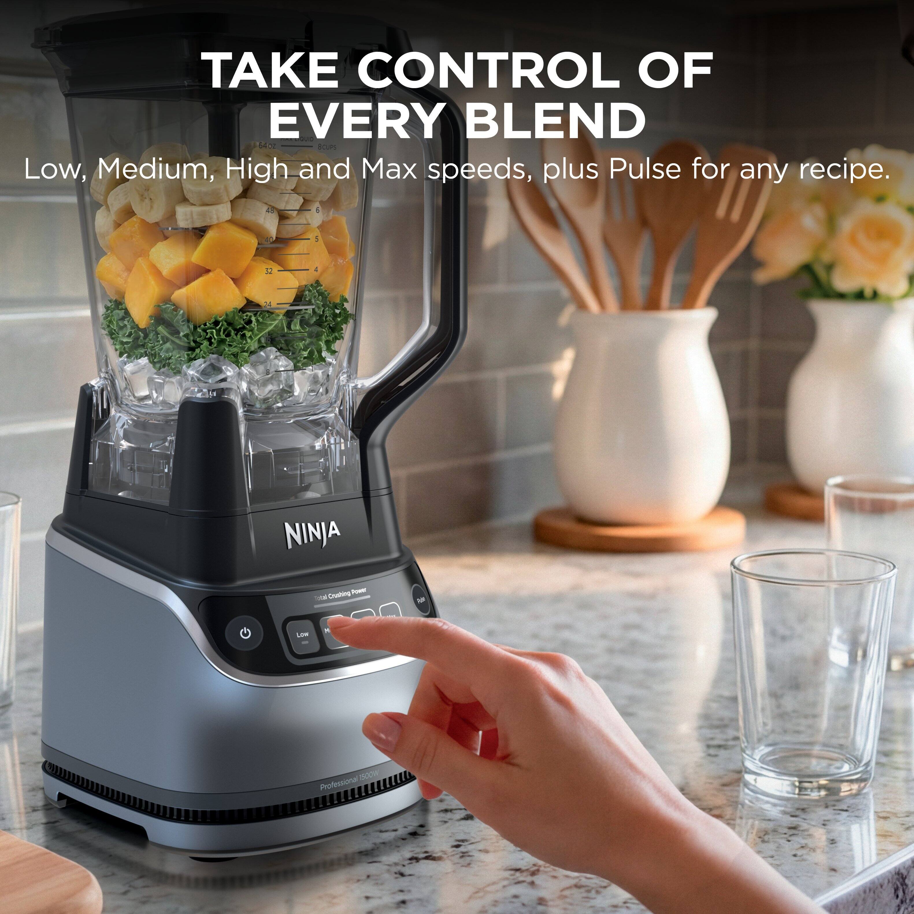 TAKE CONTROL OF EVERY BLEND

Low, Medium, High and Max speeds, plus Pulse for any recipe.

NINJA Professional