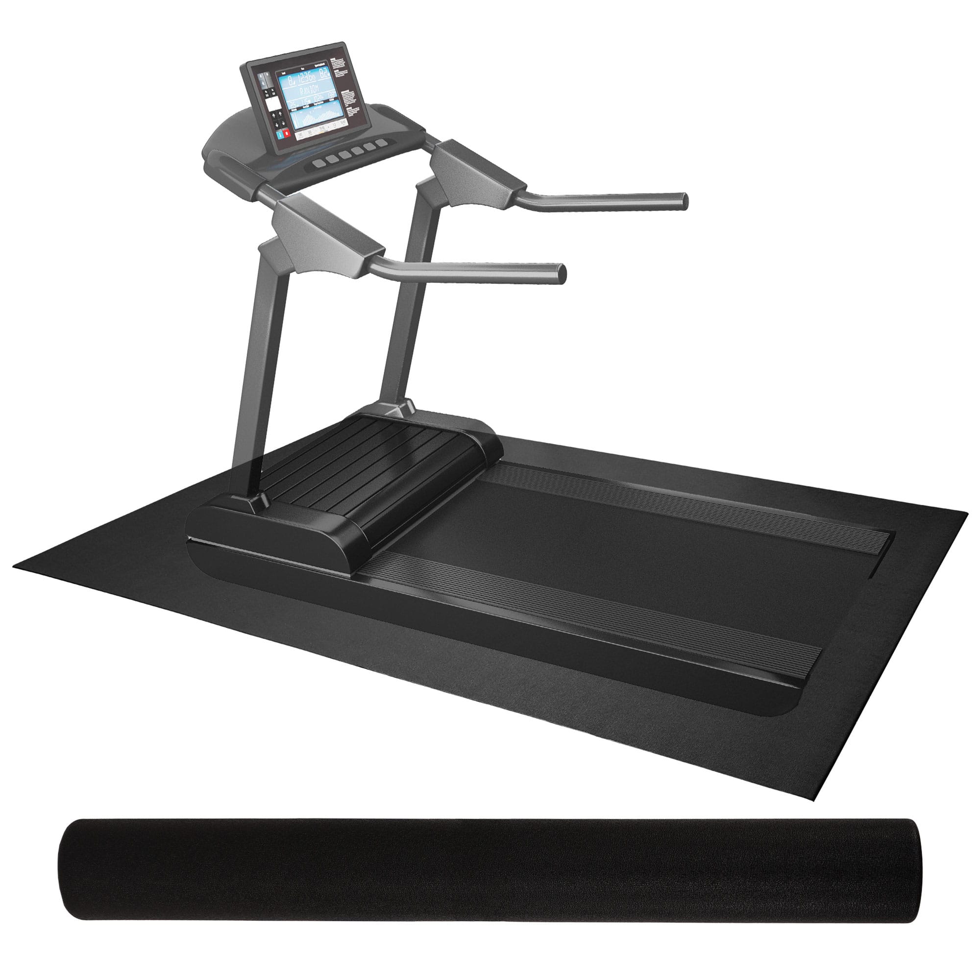 BalanceFrom Fitness - 5' x 7' High Density Gym Equipment Mat for Floor Protection - Black