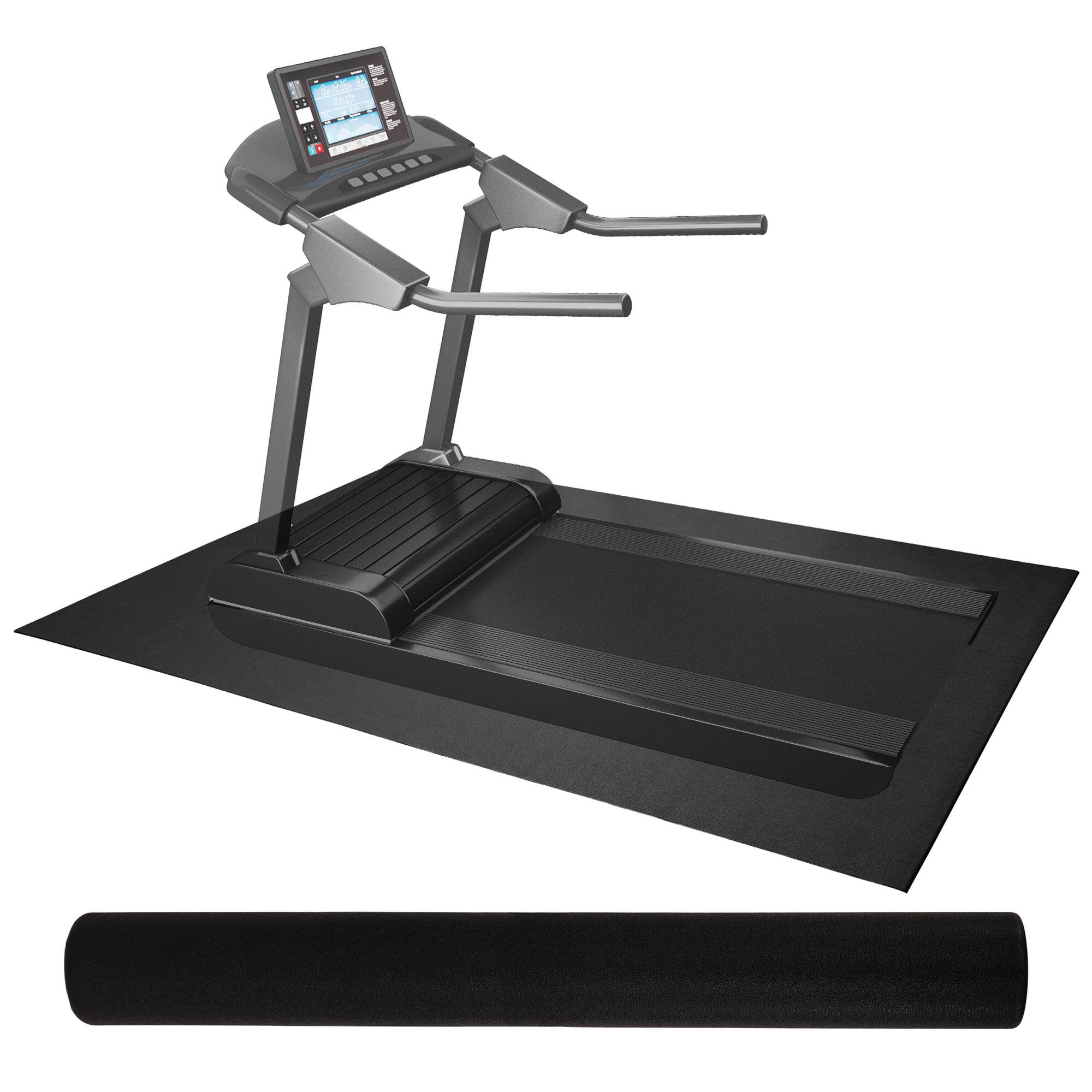 Front. BalanceFrom Fitness - BalanceFrom Fitness 5' x 7' High Density Gym Equipment Mat for Floor Protection - Black.