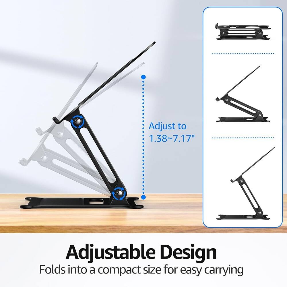 Adjustable Design  
Adjust to 1.38~7.17"  
Folds into a compact size for easy carrying