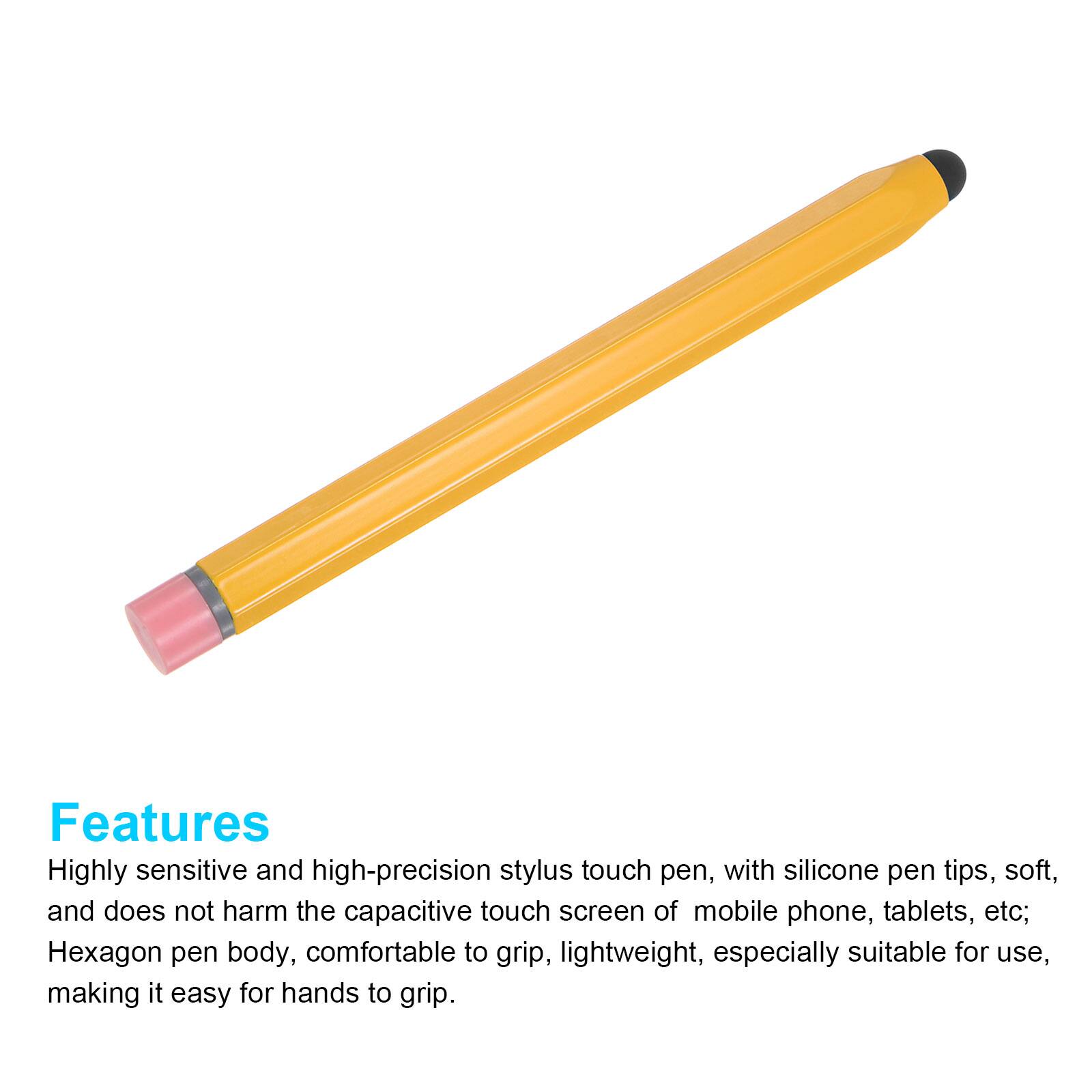 Features

Highly sensitive and high-precision stylus touch pen, with silicone pen tips, soft, and does not harm the capacitive touch screen of mobile phones, tablets, etc.; Hexagon pen body, comfortable to grip, lightweight, especially suitable for use, making it easy for hands to grip.