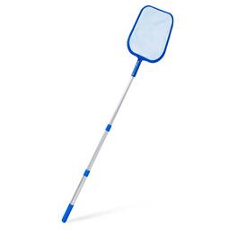Swimline - Pool & Spa Leaf Skimmer Net w/ 48" Adjustable Aluminum Telescopic Pole - Blue