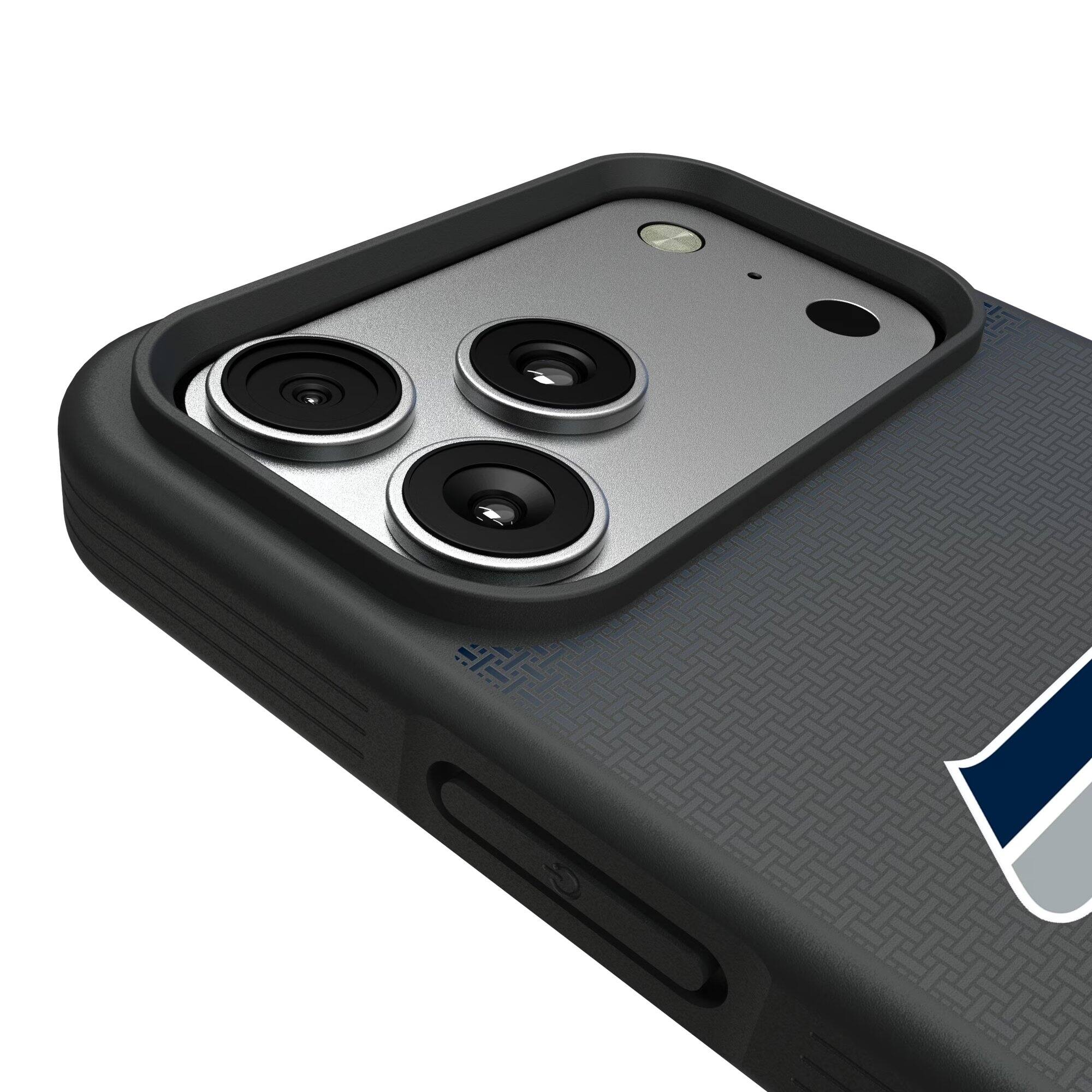 Alt View 2. Keyscaper - Seattle Seahawks Linen Logo iPhone Bump Case - 15 Plus - Black.