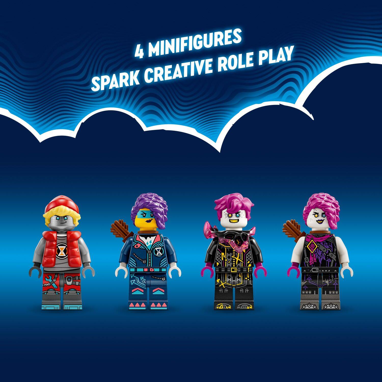 4 Mini Figures Play Creative Role Spark.