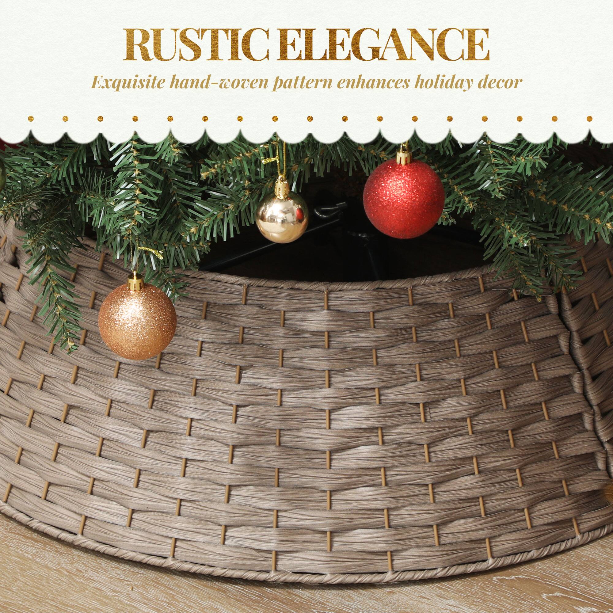 RUSTIC ELEGANCE  
Exquisite hand-woven pattern enhances holiday decor