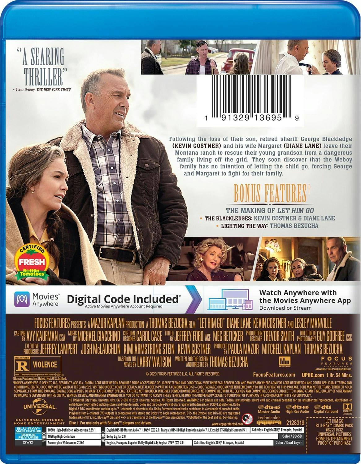 Back. Let Him Go (with DVD) [Blu-ray].