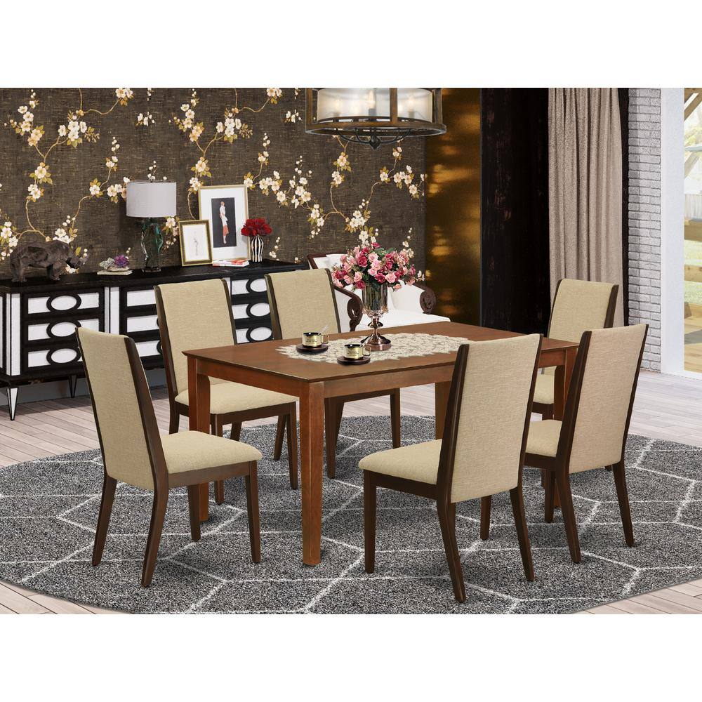Left. East West Furniture - Dining Room Set Mahogany - Brown.