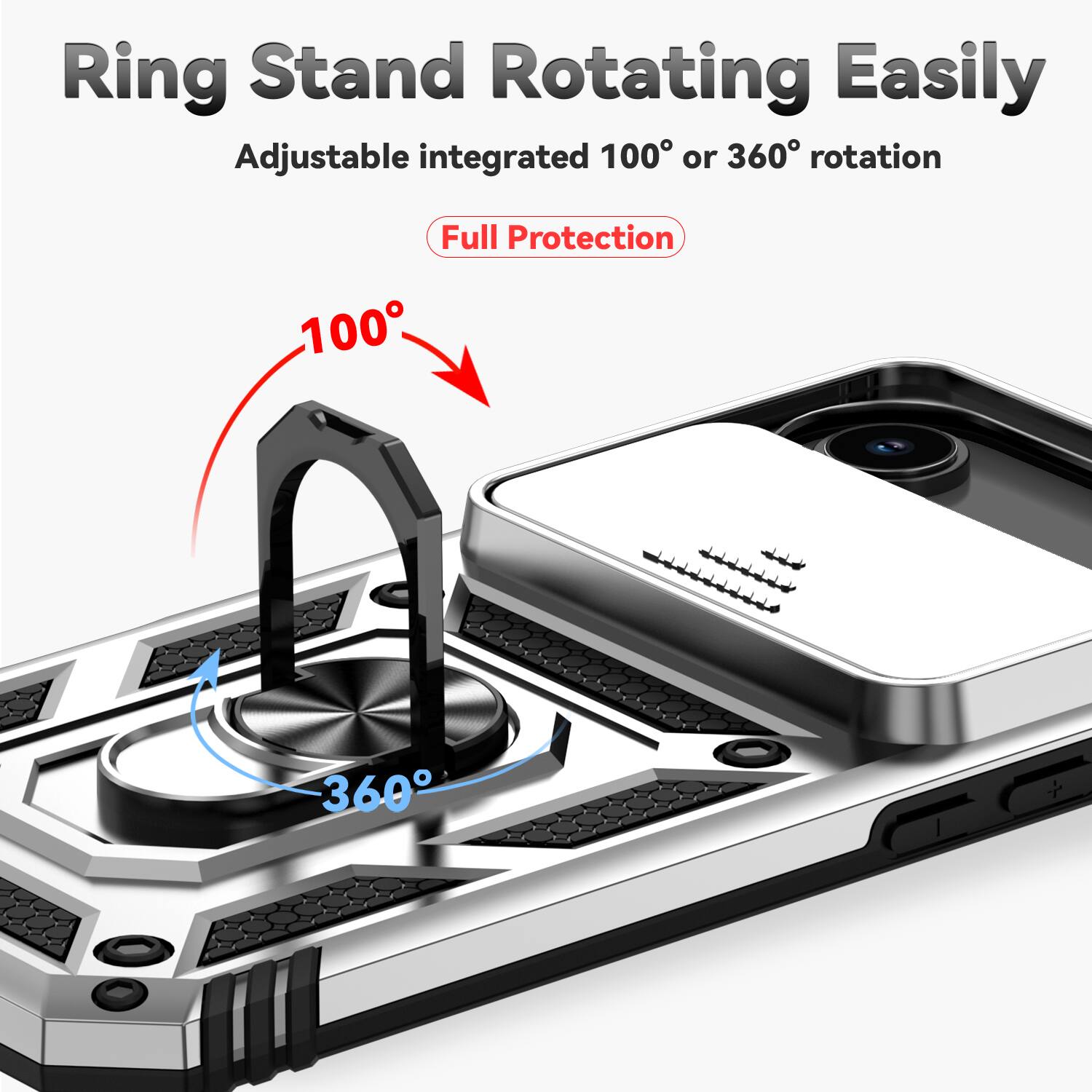 Dteck Rotatable Ring Kickstand Case for Apple iPhone Air, Heavy Duty ...