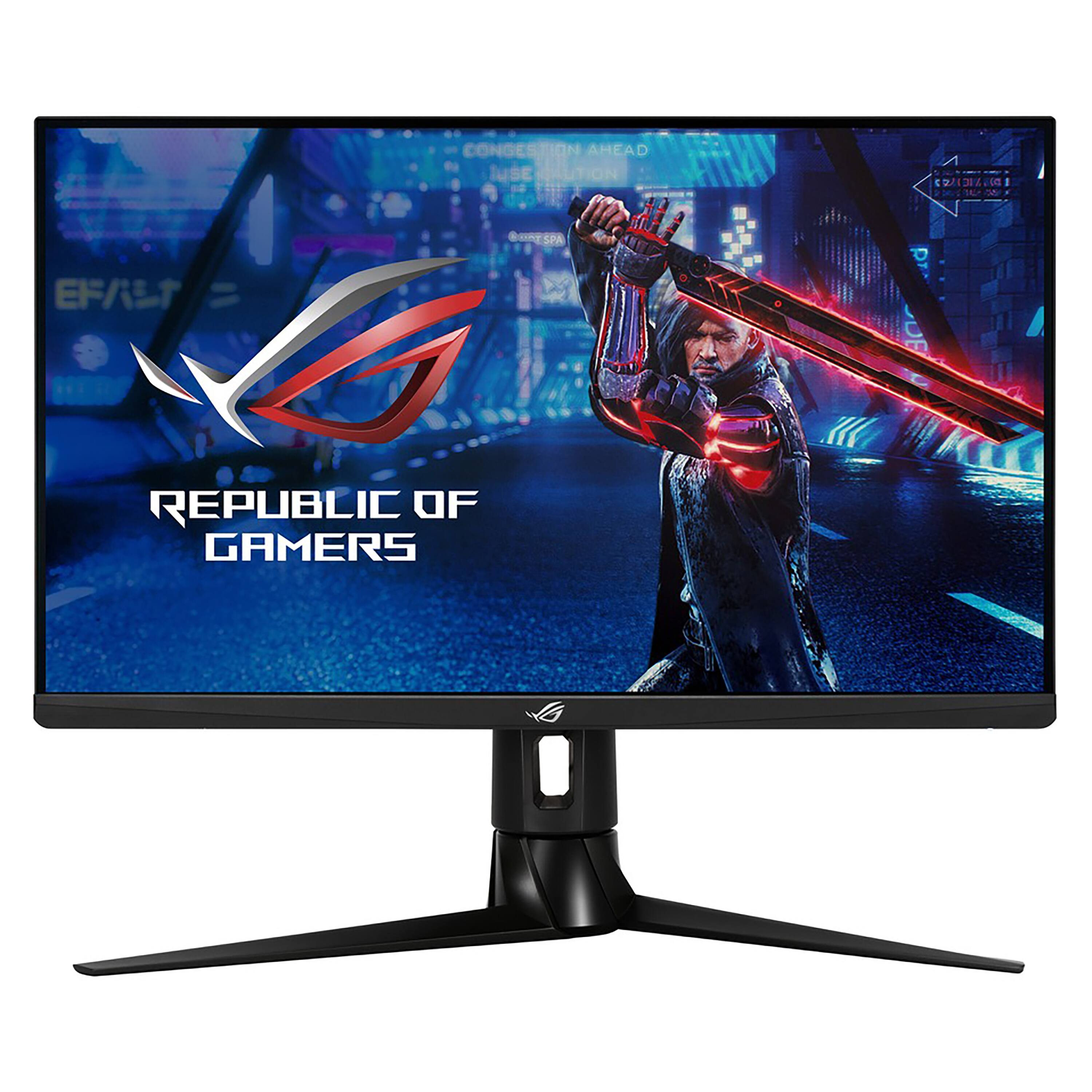 Front. ASUS - Strix 27 LCD Monitor with HDR (DisplayPort USB, HDMI) - Black.