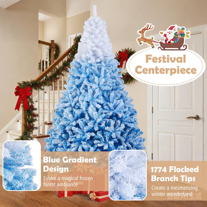 Festival Centerpiece

Blue Gradient Design
Evoke a magical frozen forest ambiance

1774 Flocked Branch Tips
Create a mesmerizing winter wonderland