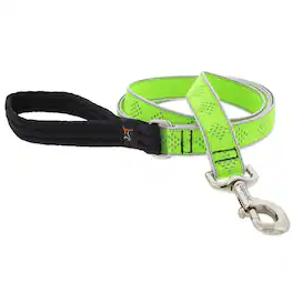 LupinePet - Reflective Diamond Nylon Dog Leash - Green