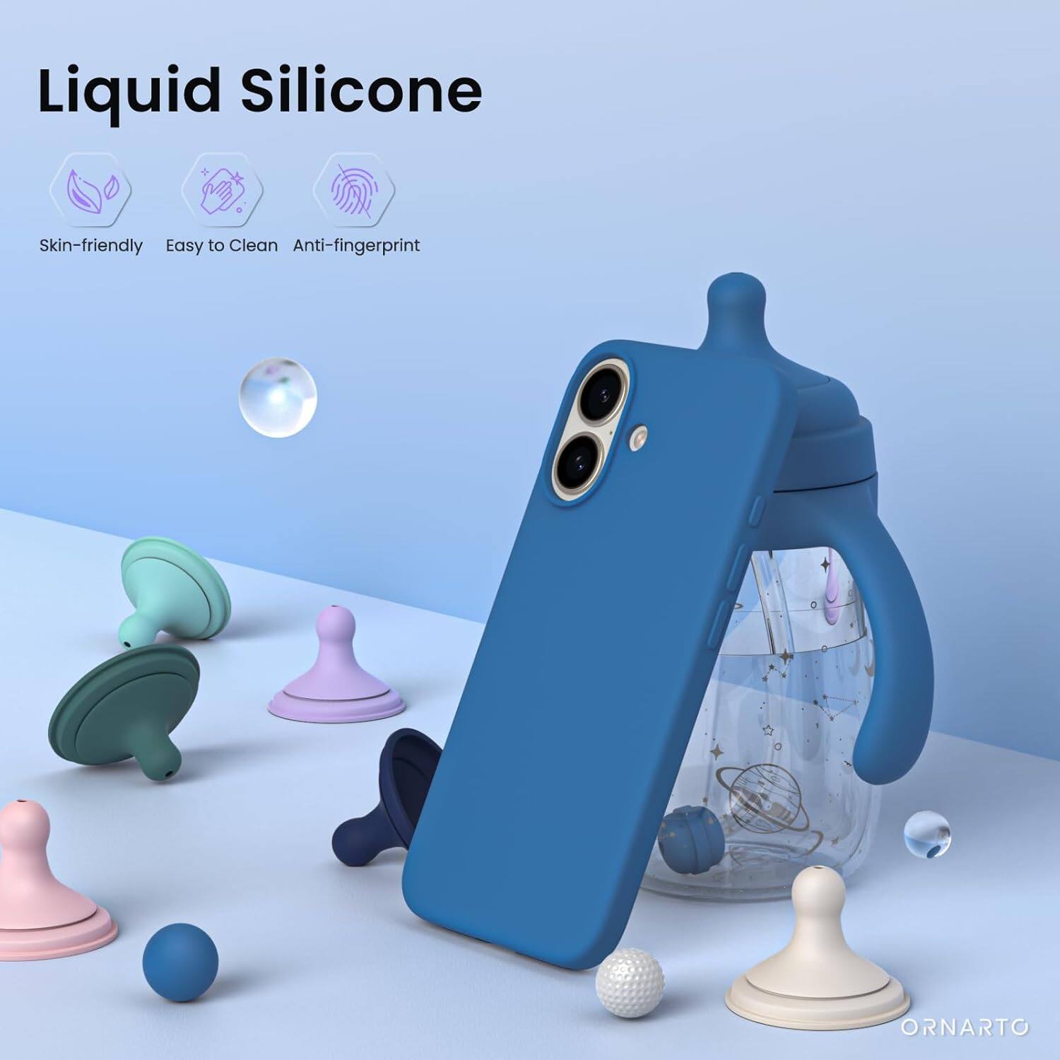 Liquid Silicone Skin-friendly Easy to Clean Anti-fingerprint ORNARTO