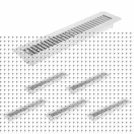 Unique Bargains - 2x14 Inch Floor Vent Covers, 6pcs Heavy Duty Metal Walkable Air Vent Covers, Adjustable Air Supply Lever for Home Office - White
