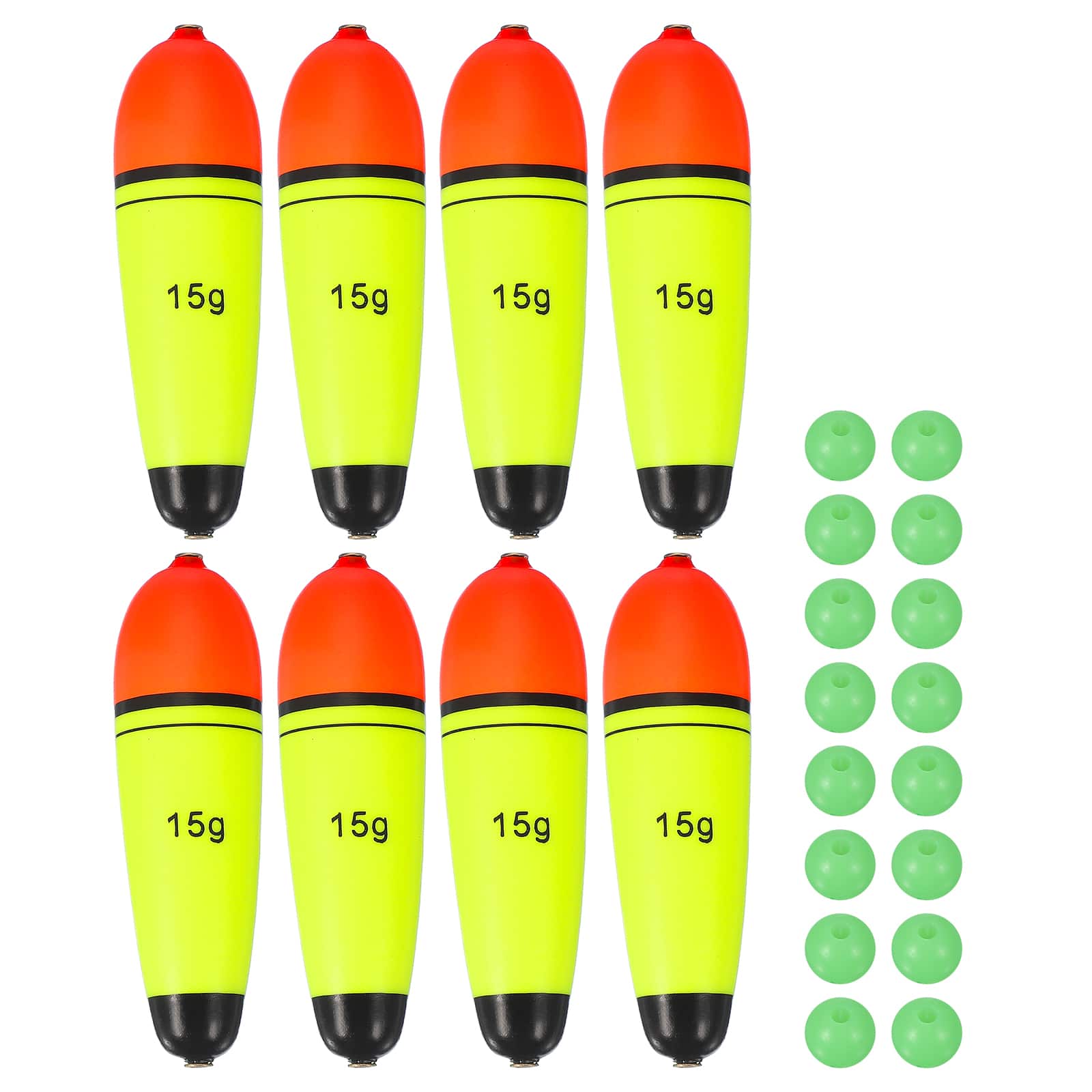 Unique Bargains - Fishing Slip Bobbers, EVA Foam Slip Floats with Beads, 0.5 oz Floatage & 8pcs - Fits Perch/Carp/Bass, Salt/Freshwater - Red, Yellow price history on PriceWatchPro