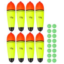 Unique Bargains - Fishing Slip Bobbers, EVA Foam Slip Floats with Beads, 0.5 oz Floatage & 8pcs - Fits Perch/Carp/Bass, Salt/Freshwater - Red, Yellow