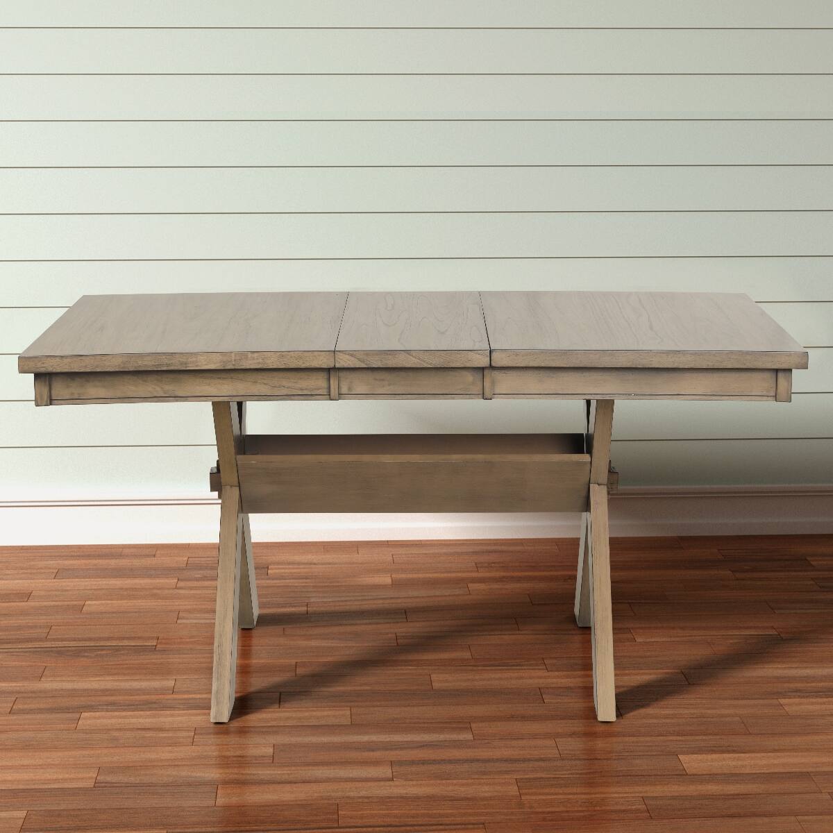 Loheer Extendable Dining Table, Rectangular Wood Table with Leaf for ...