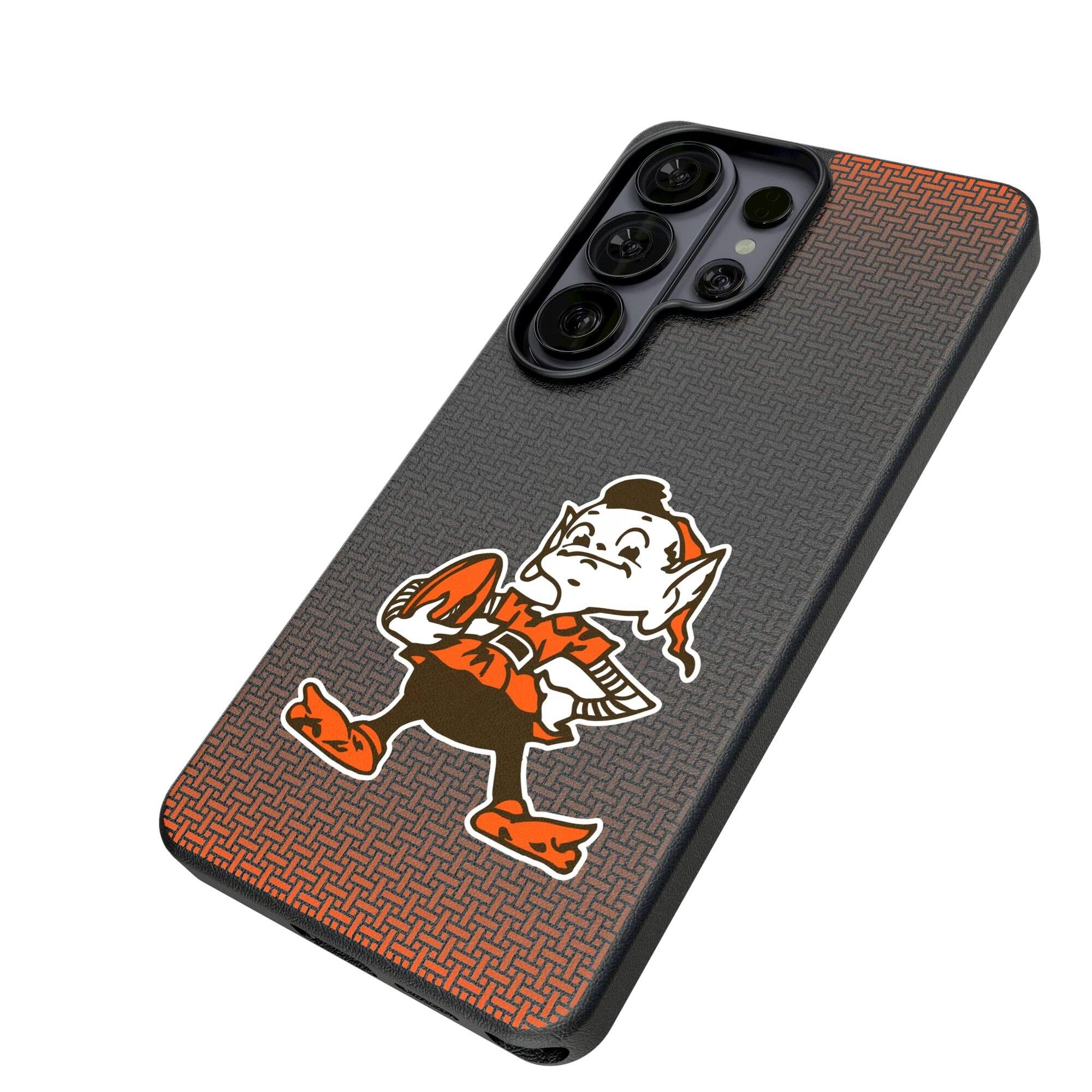 Alt View 1. Keyscaper - Cleveland Browns Historic Collection 1959-1969 Galaxy Magnetic Bump Case - S24 - Black.