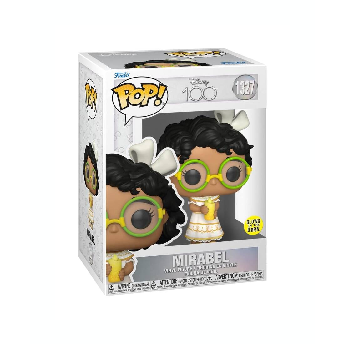 ey PIRLO Funko Disney M POP! 100 1327 GLOWS IN THE DARK MIRABEL EN VINYLE FIGURE y FIGURINE VINYL DE VINIL FIGURA PELIGRO DE ASFIXIA DTOUFFEMENT A ADVERTENCIA: 1 - no - 1 - DANGER CHOON Petle pe de ci_ot 3 - 3 - ts a - Sal a ATTENTION: - m a - - 3 -