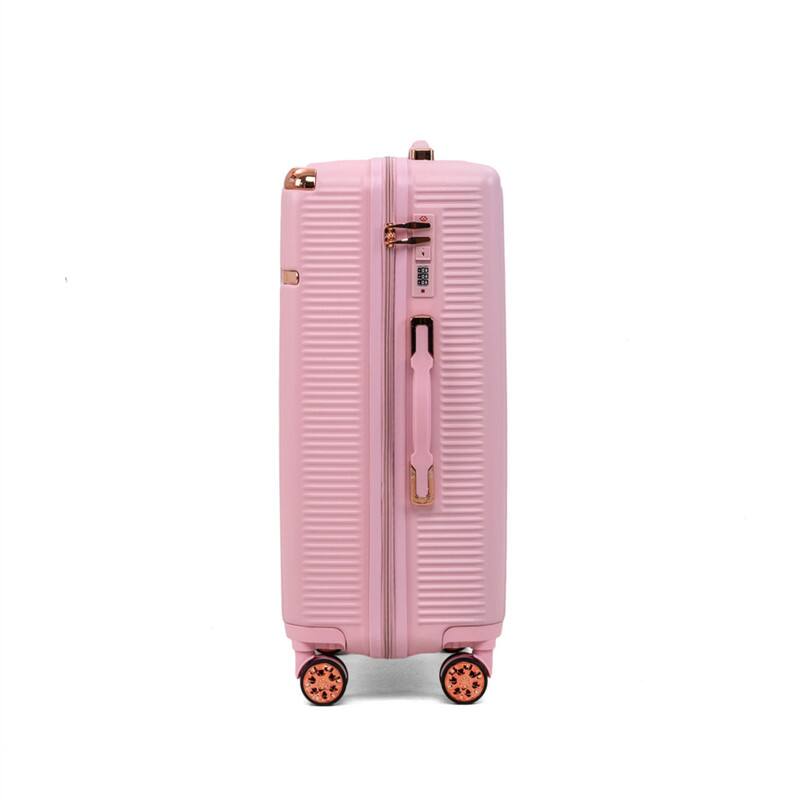 Alt View 1. HTUTWOO - Hard Luggage 4-Piece Set - 360° Dual Rotating Four-Wheel Suitcase, Password Lock, Lightweight Universal Wheel Carry-On - Pink.