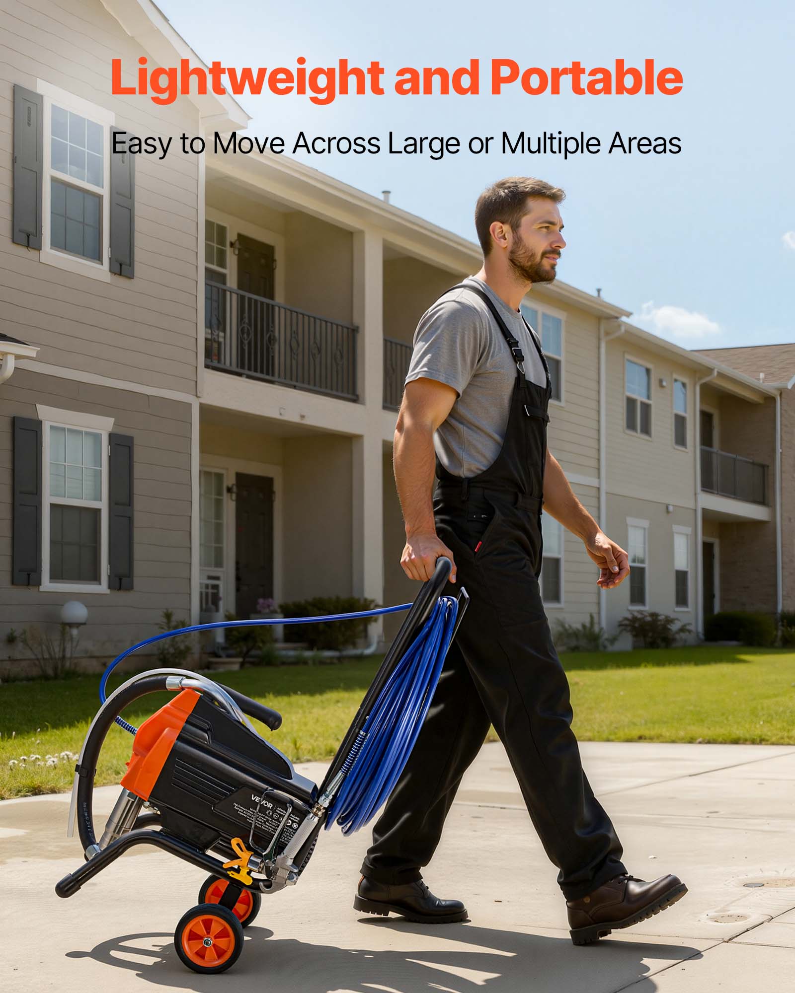 Lightweight and Portable  
Easy to Move Across Large or Multiple Areas