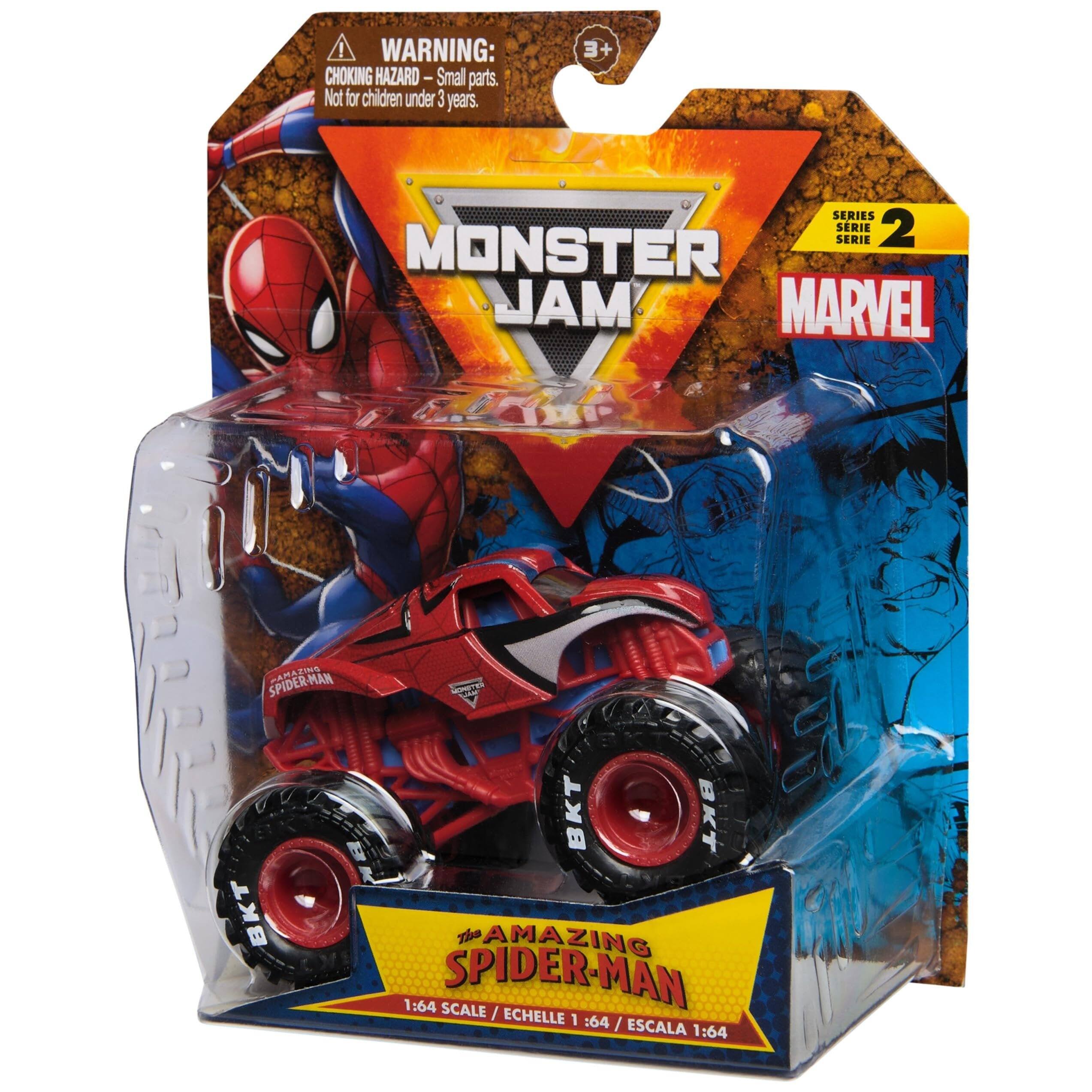 WARNING: CHOKING HAZARD - Small parts. Not for children under 3 years.

3+ SERIES 2 SERIE MONSTER JAM MARVEL SPIDER-MAN

The Amazing Spider-Man

1:64 SCALE / ECHELLE 1:64 / ESCALA 1:64