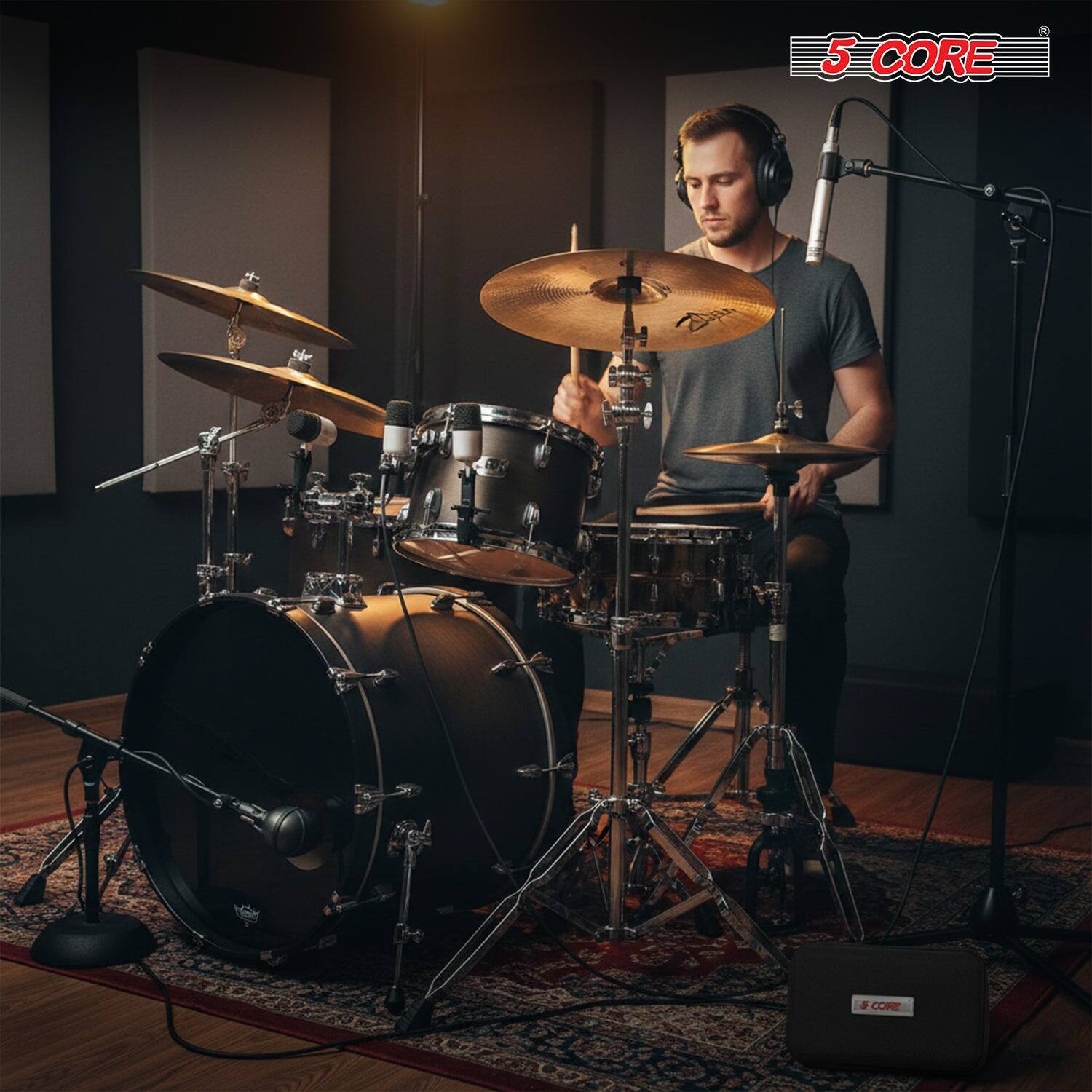 5 CORE Conga Mic Snare Tom Set Professional XLR Cardioid Unidirectional ...