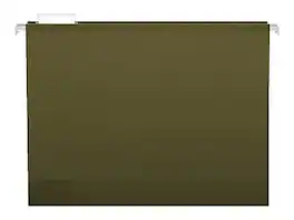 Pendaflex - Reinforced Hanging File Folders, 5-Tab, 4" Expansion, Letter Size, Standard 25/Box (PFX 04152x4) - Green