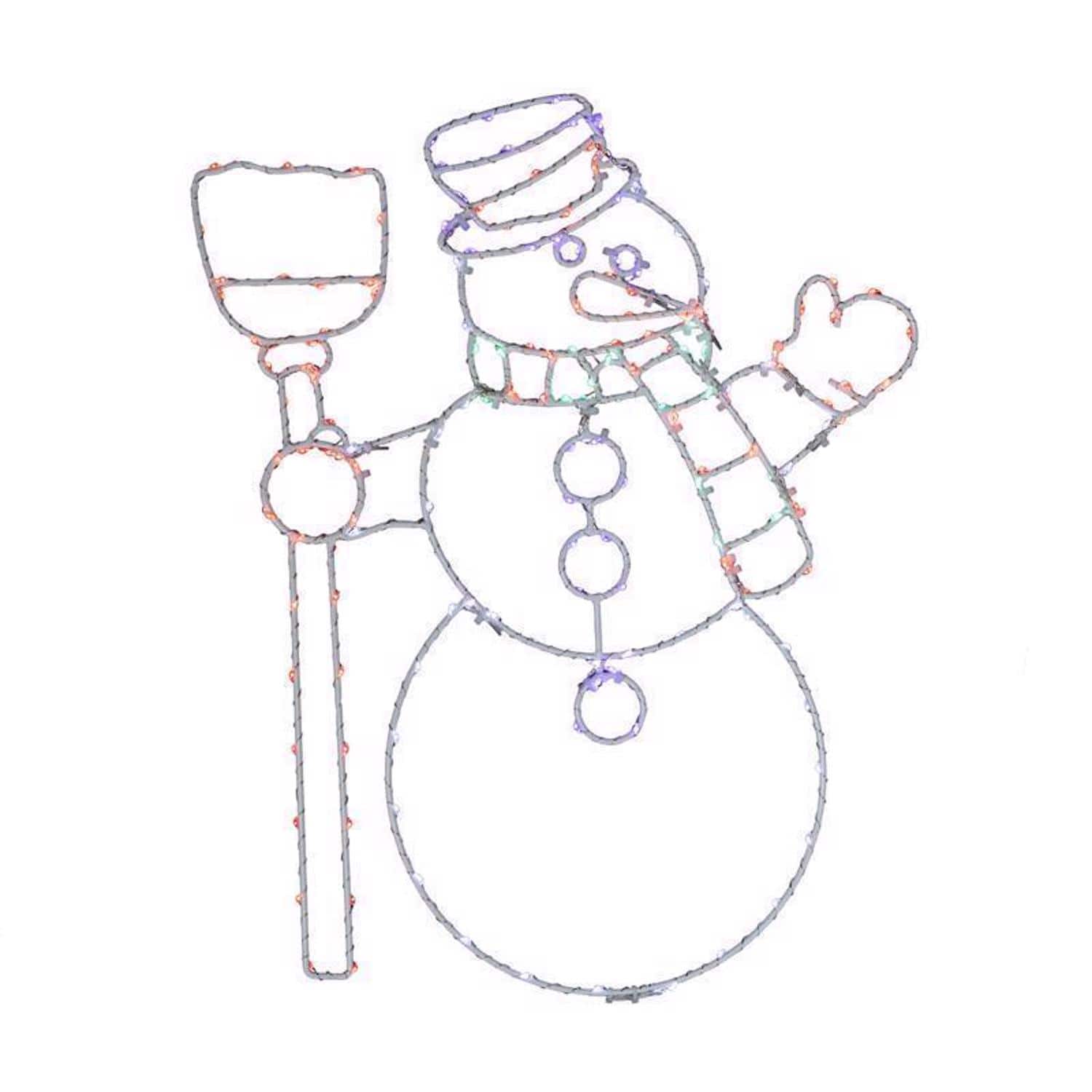 Celebrations - LED Multi Snowman Silhouette 17 in. Hanging Decor - Multicolored