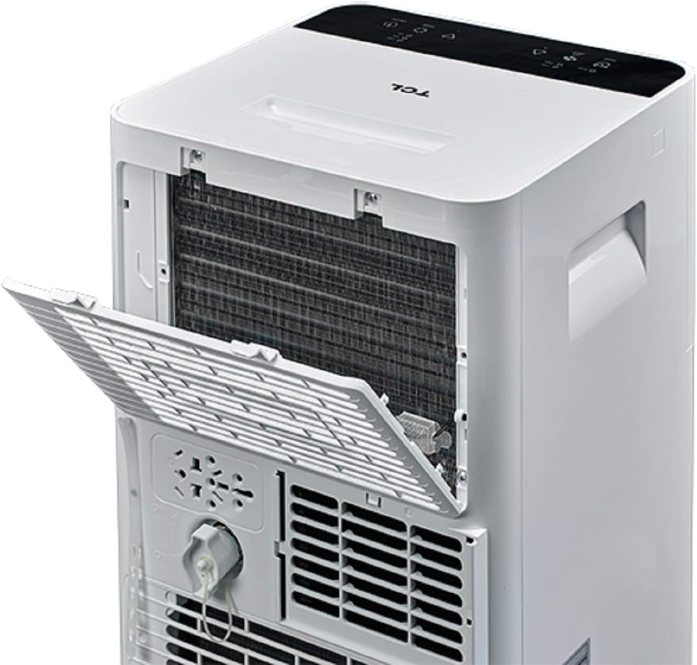 Alt View 4. TCL - TCL 8P33 Portable air Conditioner, 8,000 BTU - White.