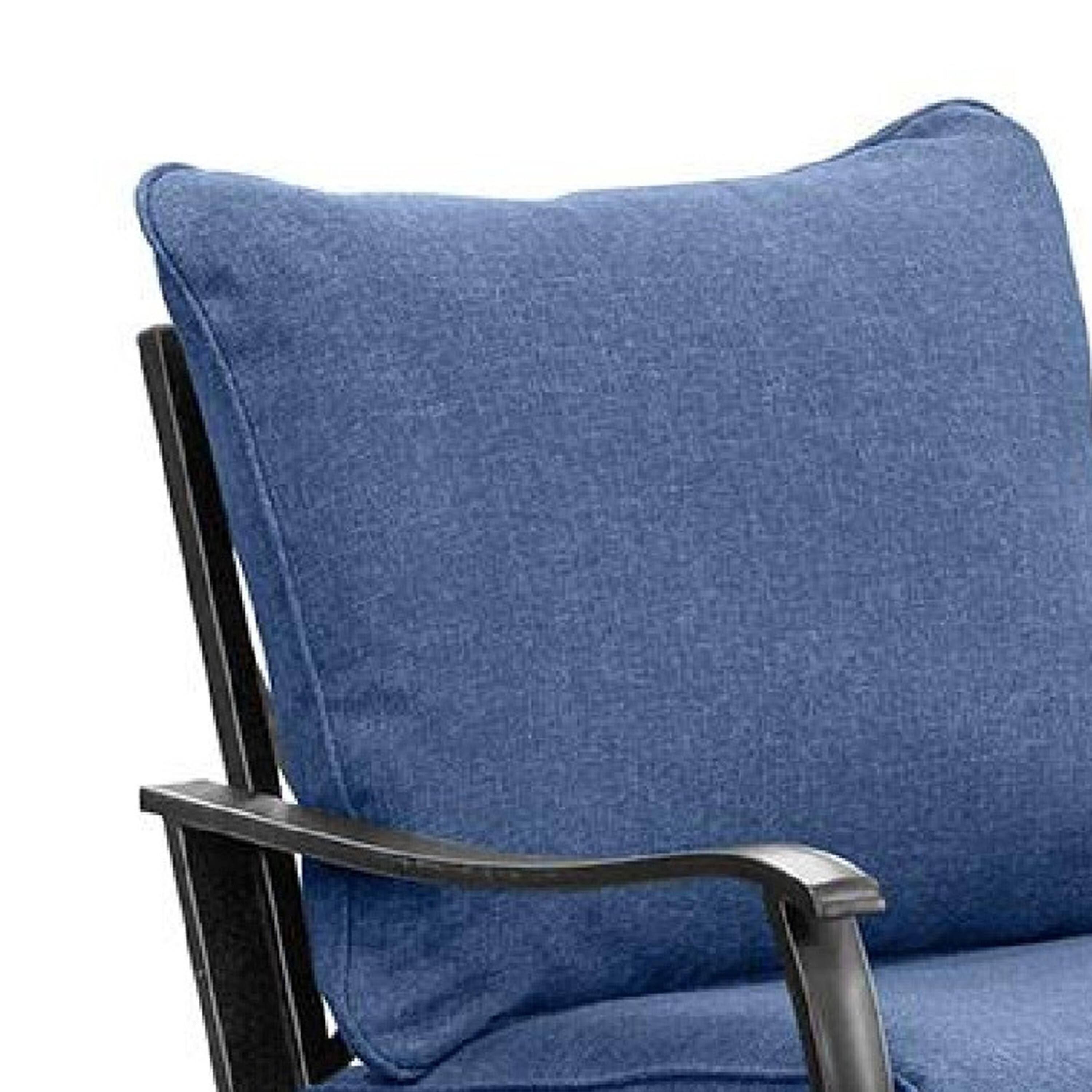 Alt View 2. Manhattan Lane - Oroz Swivel Glider Armchair Set of 2 - Navy Blue, Black.
