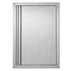 Front. VEVOR - BBQ Access Door, 17W x 24H Inch Single Outdoor Kitchen Door, Stainless Steel Flush Mount Door, Wall Vertical Door - Stainless Steel Color.