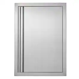 VEVOR - BBQ Access Door, 17W x 24H Inch Single Outdoor Kitchen Door, Stainless Steel Flush Mount Door, Wall Vertical Door - Stainless Steel Color