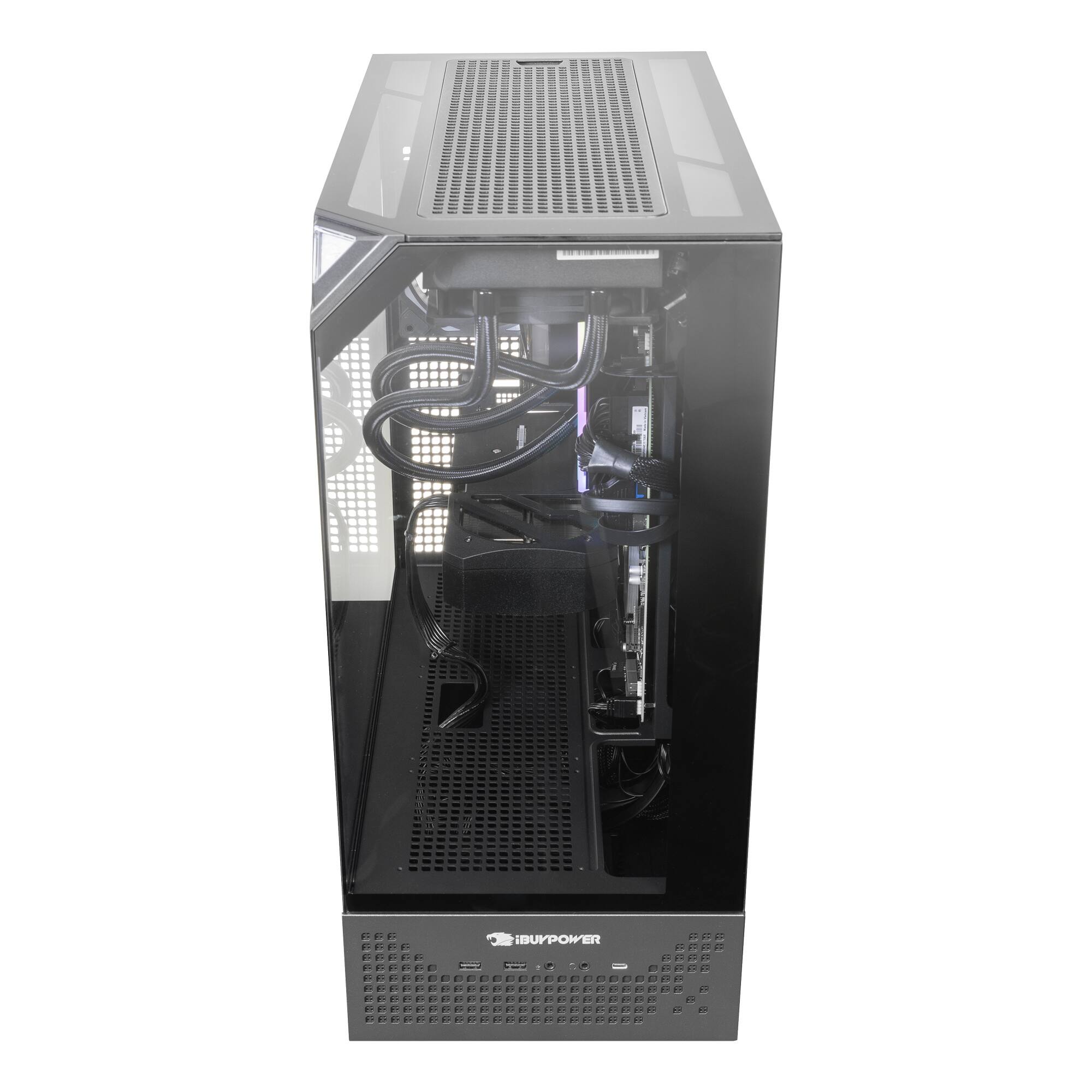 Alt View 3. iBUYPOWER - Element Pro Gaming Desktop PC - AMD Ryzen 7 9850X3D, NVIDIA GeForce RTX 5070 12GB, 32GB DDR5 RGB RAM, 2TB SSD_EPBA7N5702 - Black.