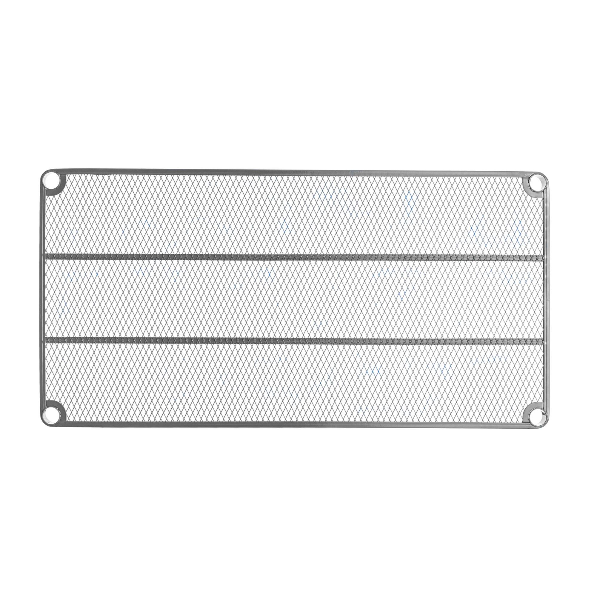 Alt View 5. Design Ideas - Design Ideas MeshWorks Metal Storage Utility Wood Top Shelving Unit Rack, Silver - Silver.