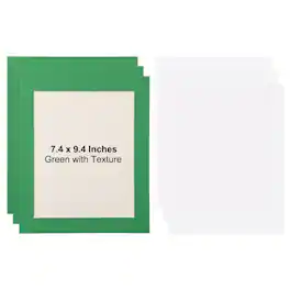 Unique Bargains - 3pcs Cardboard Picture Frame, 9.8x11.8 Inch Photo Wall Display Paper Frame with Clear Film for Artwork - Green Textured