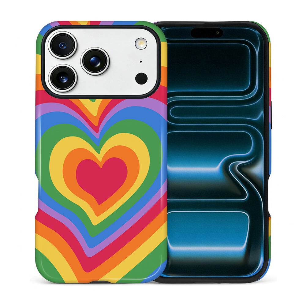 Soft Rainbow Heart for iPhone 17 Pro