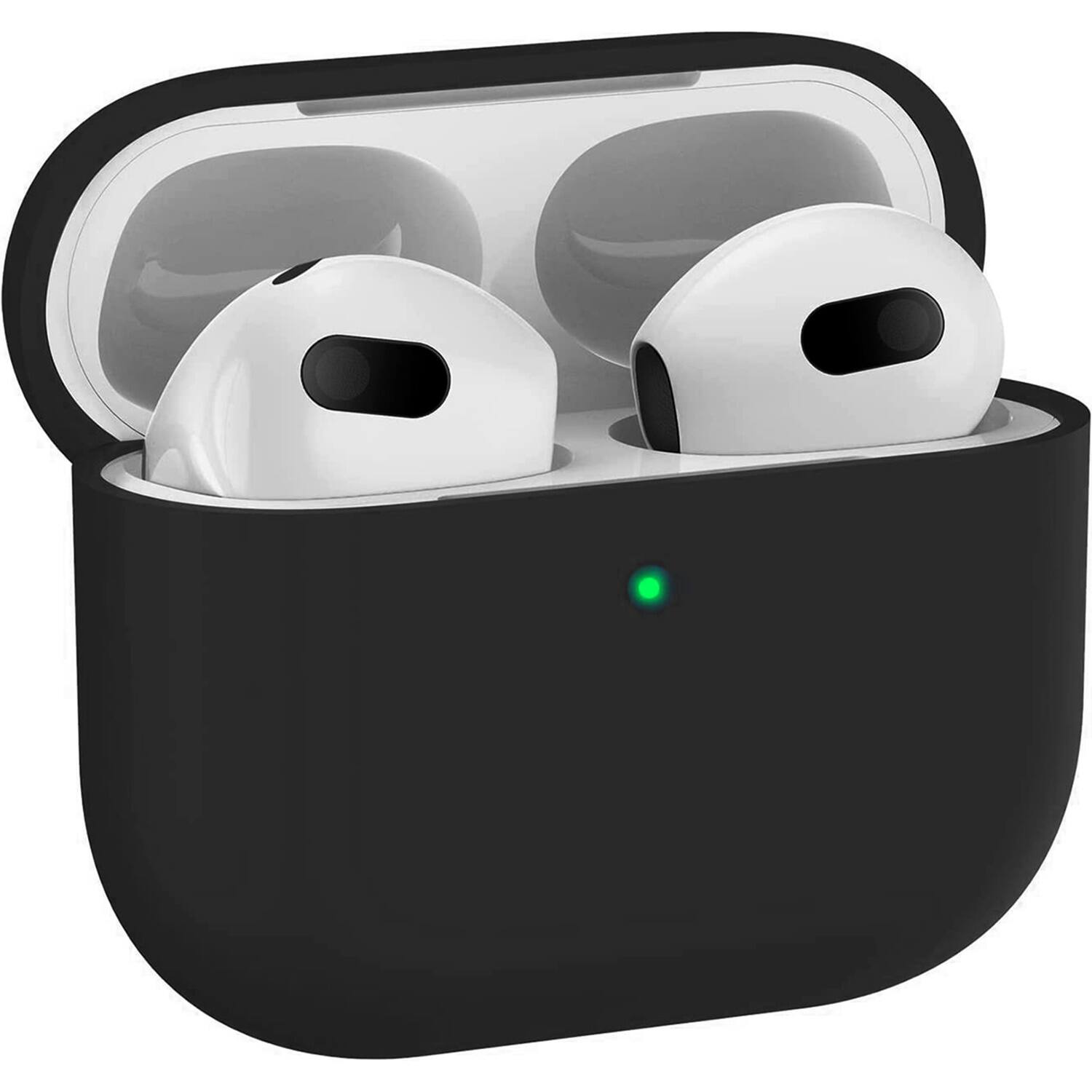 Alt View 11. SaharaCase - Silicone Case for Apple AirPods 3 (3rd Generation 2021) - Black.