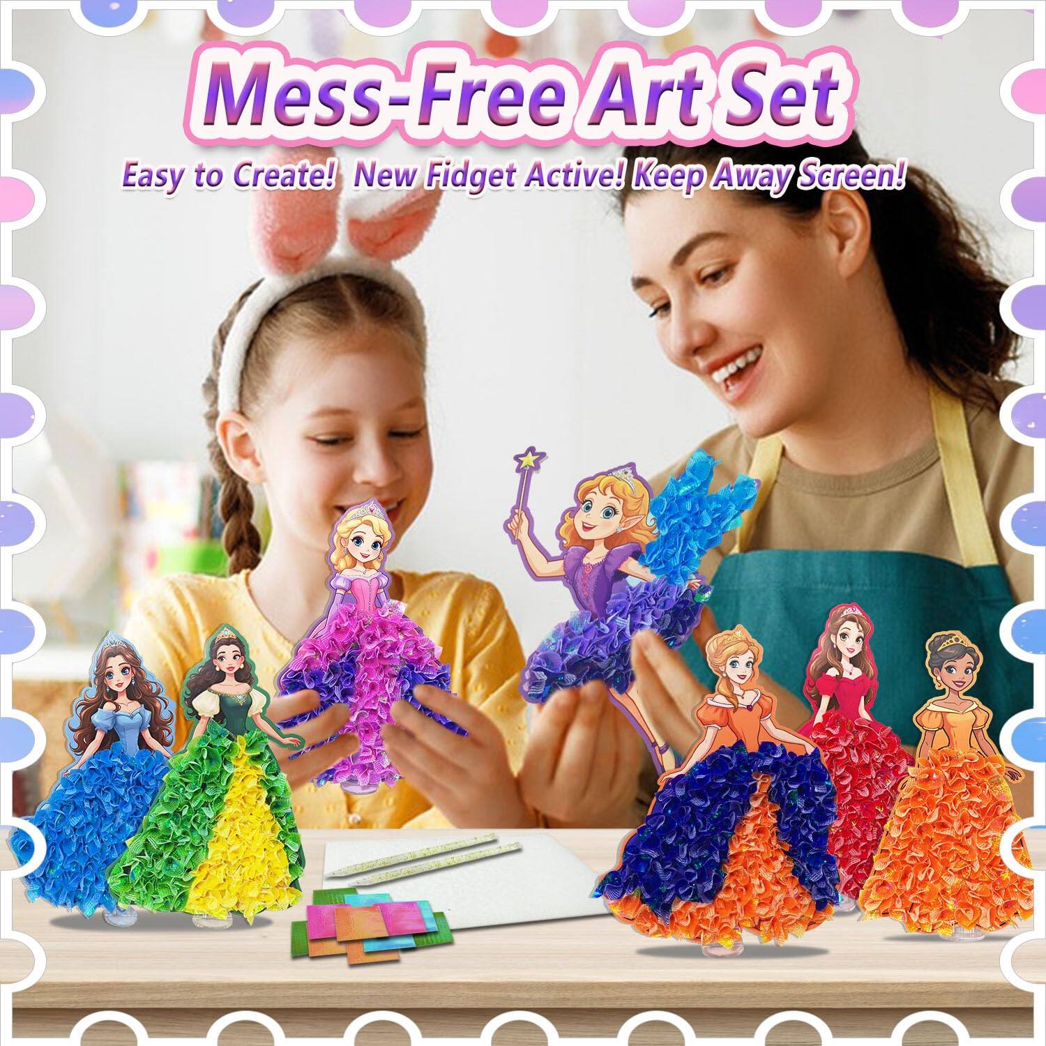 Mess-Free Art Set  
Easy to Create! New Fidget Active! Keep Away Screen!