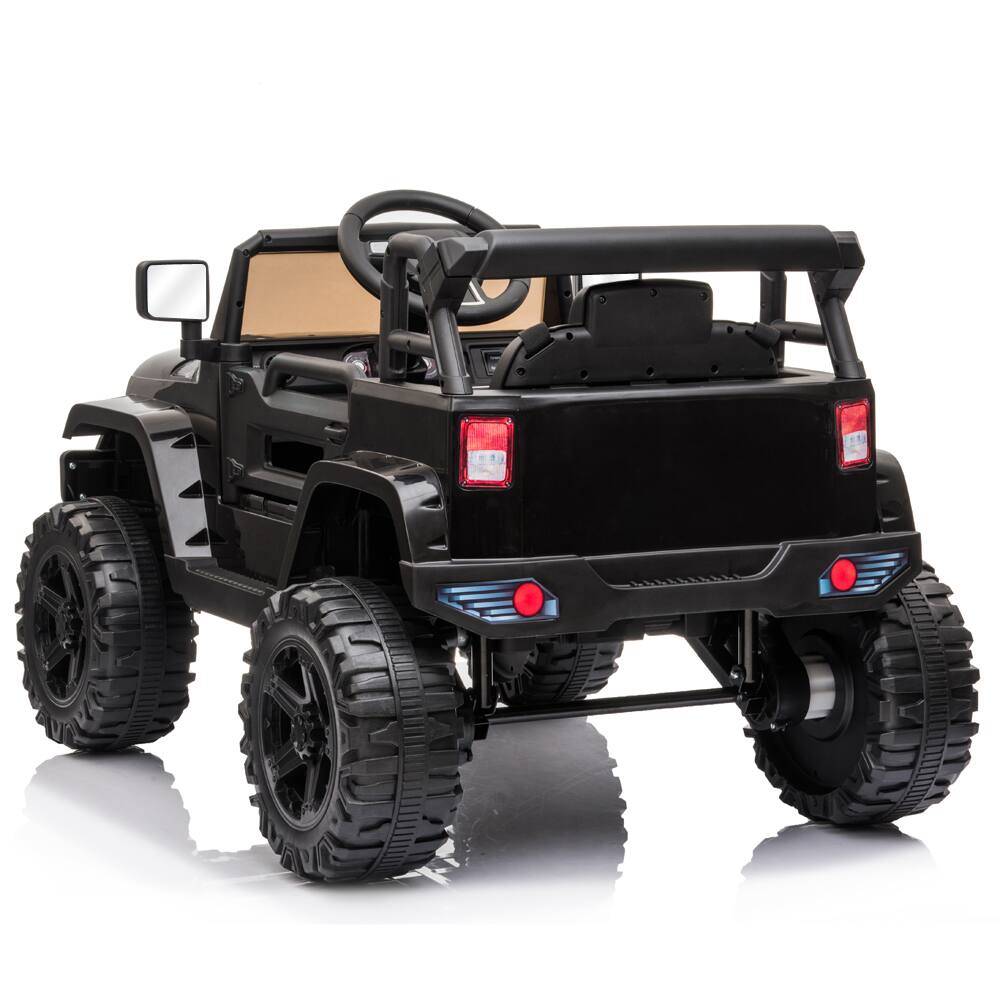 Alt View 3. Winado - Ride on Truck with Remote Control, 4 Wheels 12V Battery Powered Kids Car, with LED Headlight/Horn Button/ MP3 Player/USB - Black.