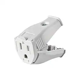 Leviton - Commercial and Residential Thermoplastic Straight Blade Connector 5-15R 2-Pole 3-Wire - White