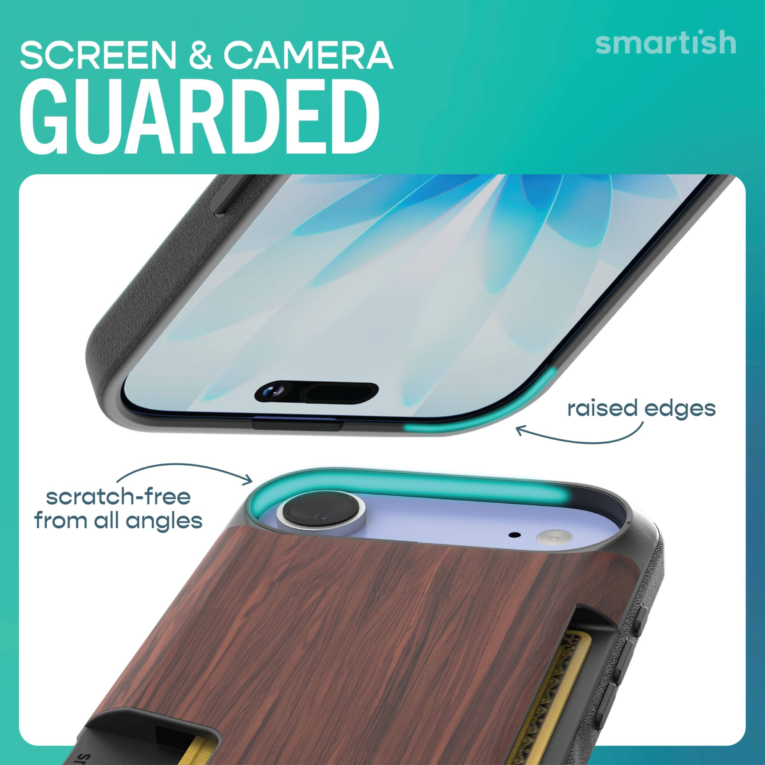 SCREEN & CAMERA GUARDED

smartish

raised edges

scratch-free from all angles