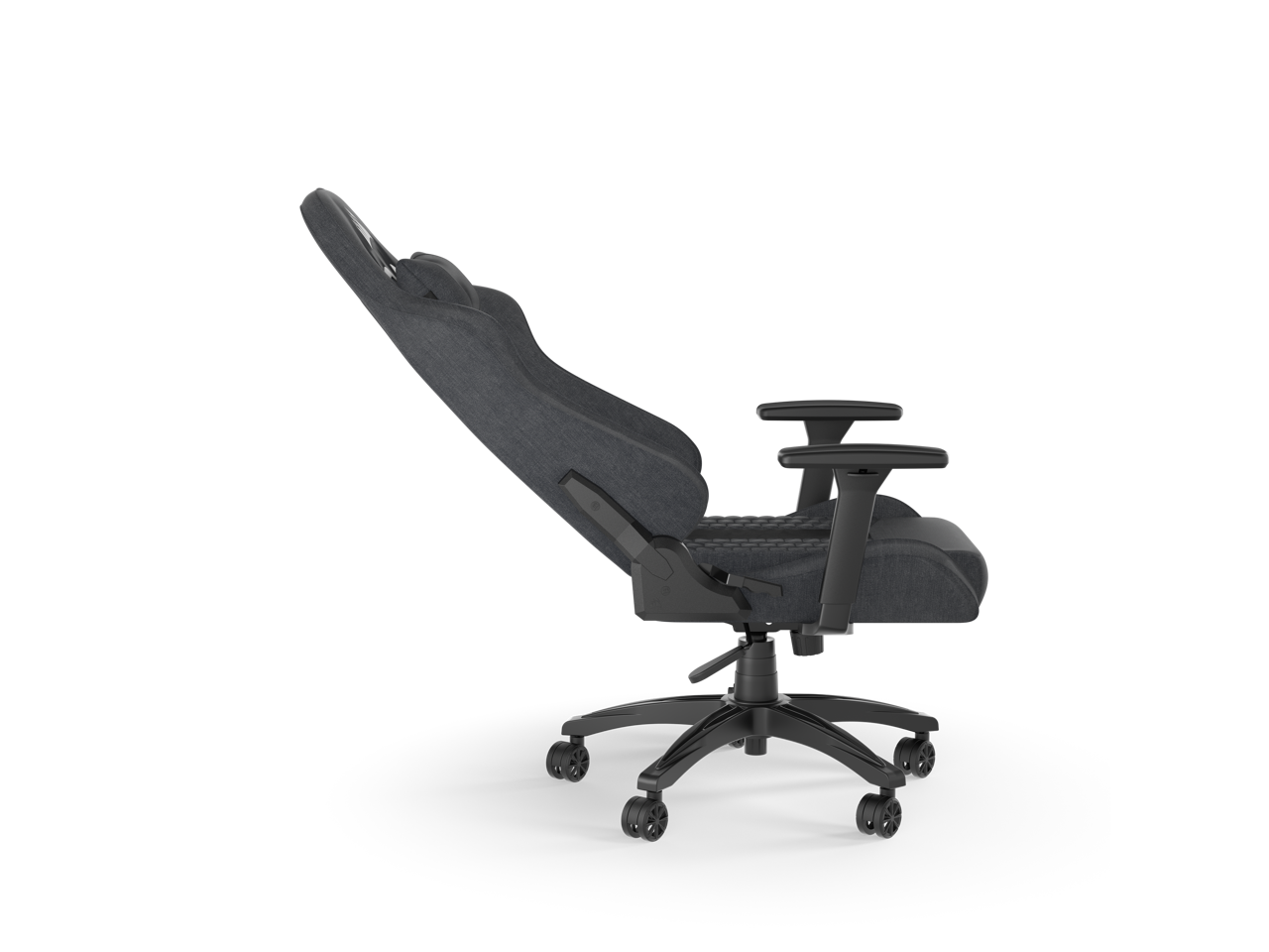 Alt View 3. CORSAIR - Corsair TC100 RELAXED Gaming Chair (Fabric Grey/Black) - Grey/Black.