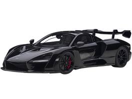 McLaren Senna Stealth Cosmos Black with Carbon Accents 1/18 Model Car by Autoart