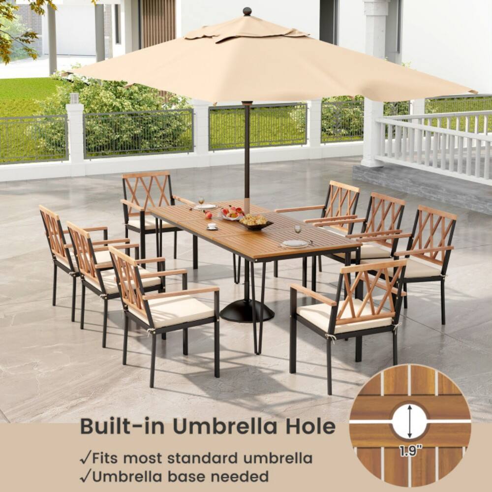 Built-in Umbrella Hole  
Fits most standard umbrellas  
Umbrella base needed  
1.9"