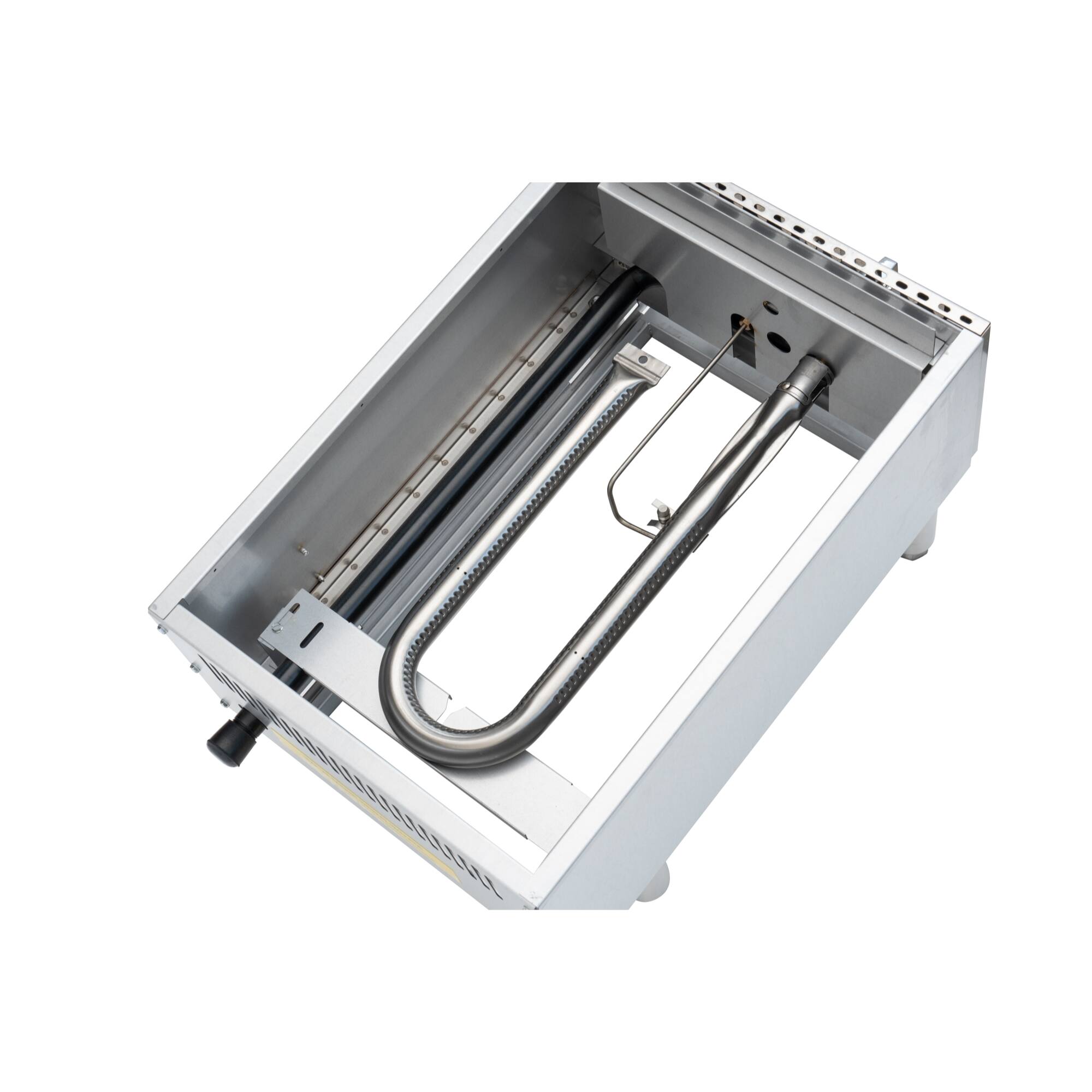 Alt View 5. Koolmore - 16 in. Commercial 1-Burner Natural Gas Charbroiler with 30,000 BTU in Stainless-Steel (KM-GCB1-18M) - Silver.