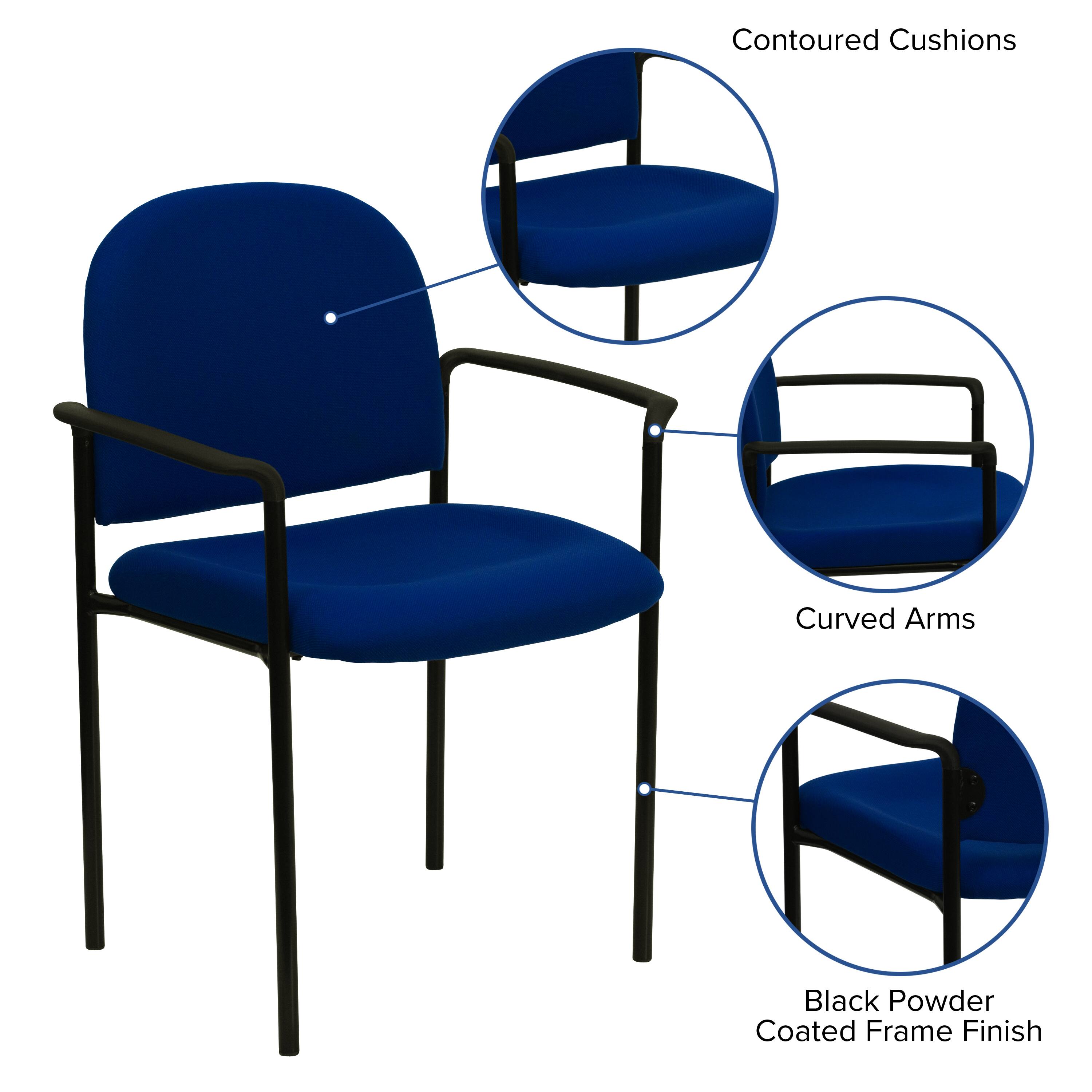 Contoured Cushions  
Curved Arms  
Black Powder Coated Frame Finish